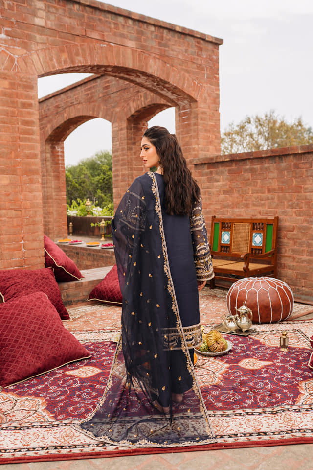 Raahi by Panache Apparel Stitched Collection-Amber