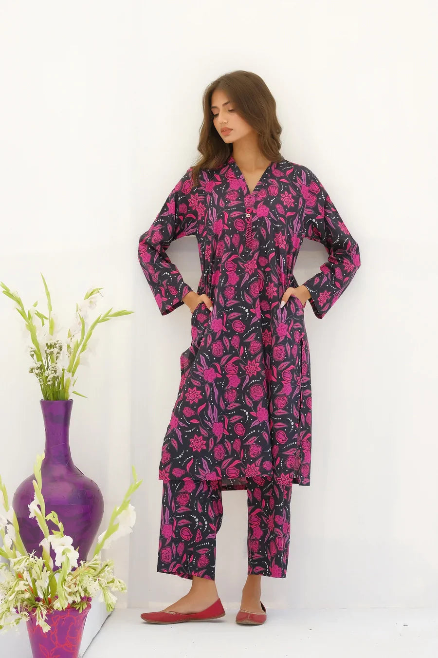Dhaga Stitched 2 Piece Lawn Collection'2025-Matching separate 0033