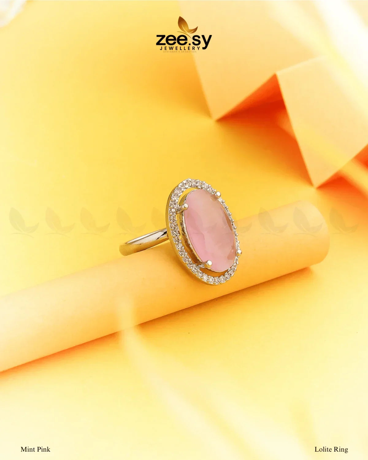Lolite Ring Mint pink - Zeesy Jewellery