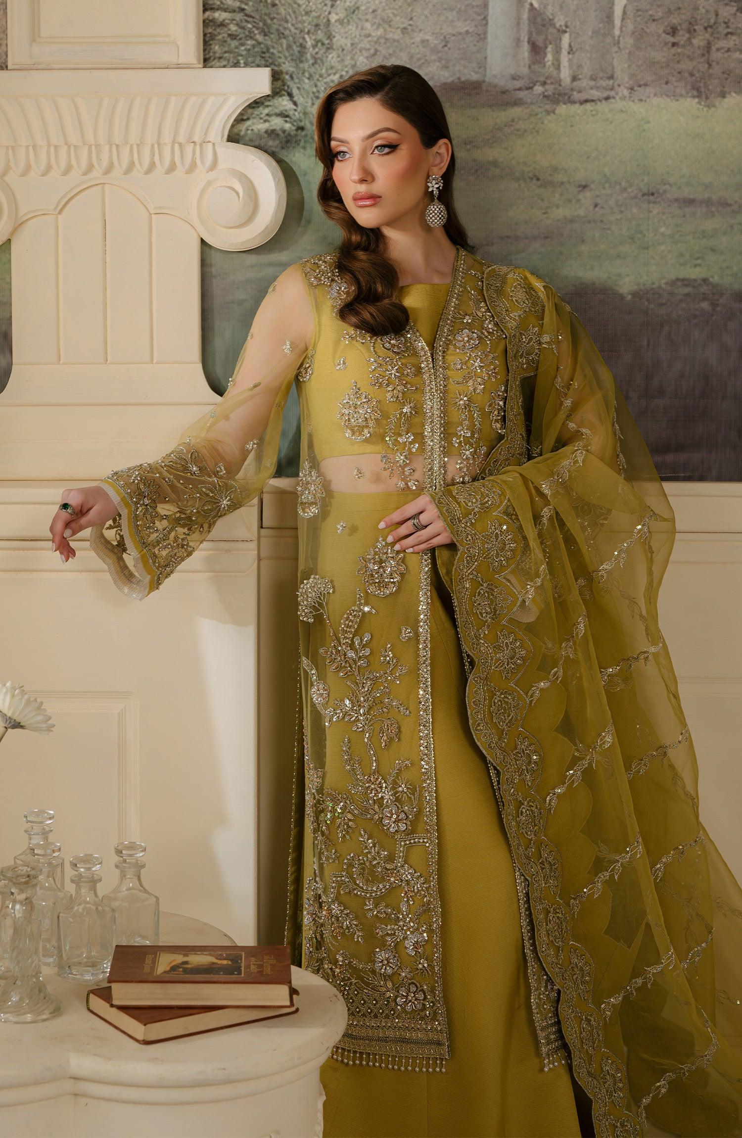 Reve Royal By Fabiha Fatima Unstitched 3 Piece Formals Collection'2025-Citrine