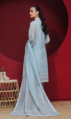 Shamooz Stitched 3 Piece Formals Collection'2025-Light Blue SEM-0750
