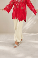 Urban Cut Cream Balloon Shalwar Premium Soft Fabric-T0289