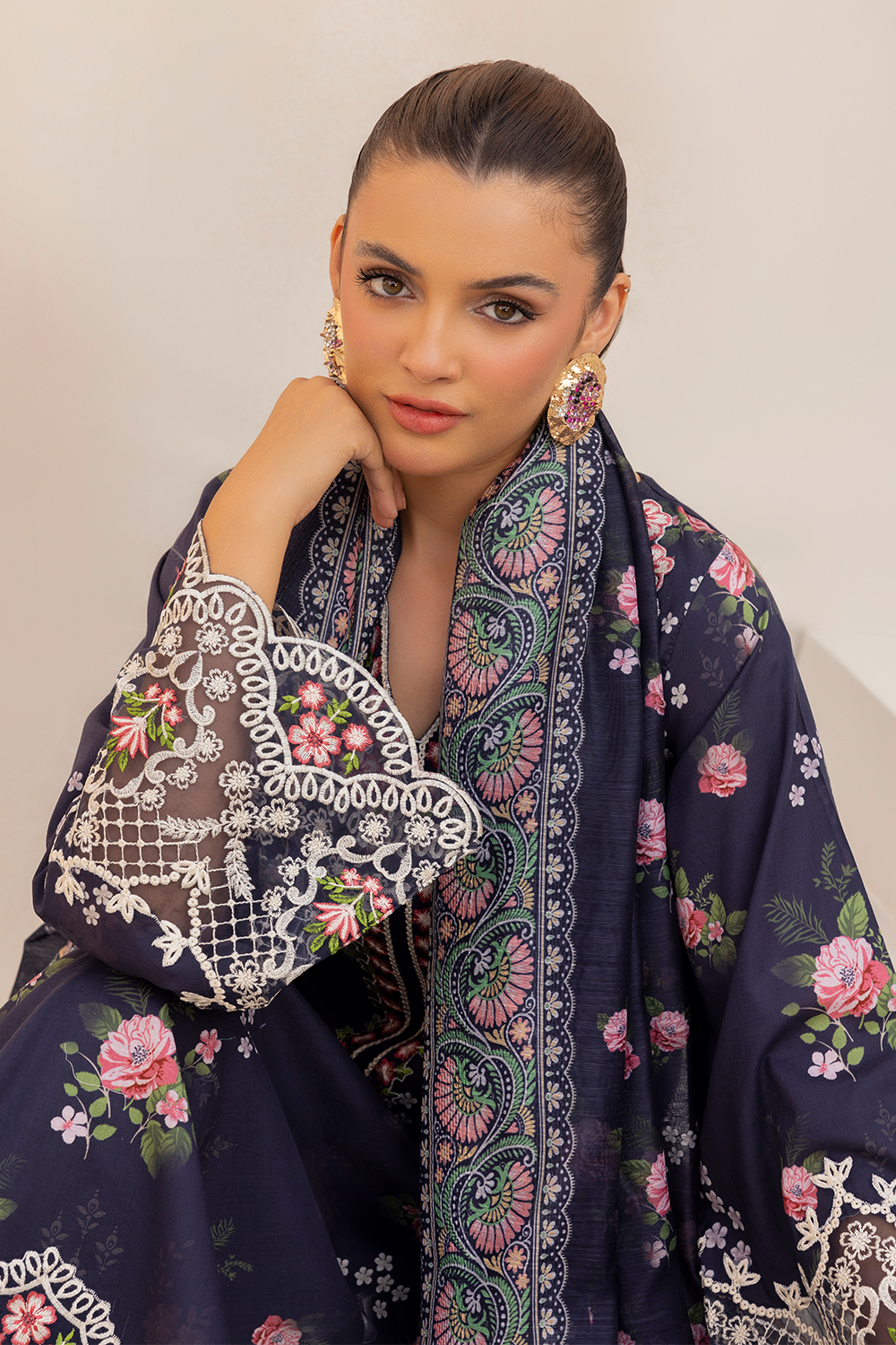 Daastan Edit 01 By Esra Stitched 3 Piece Emb Lawn Collection-DT-25-09