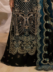 Anayra Amal - Siyah - Black Long Shirt With Azaar Pants & Dupatta