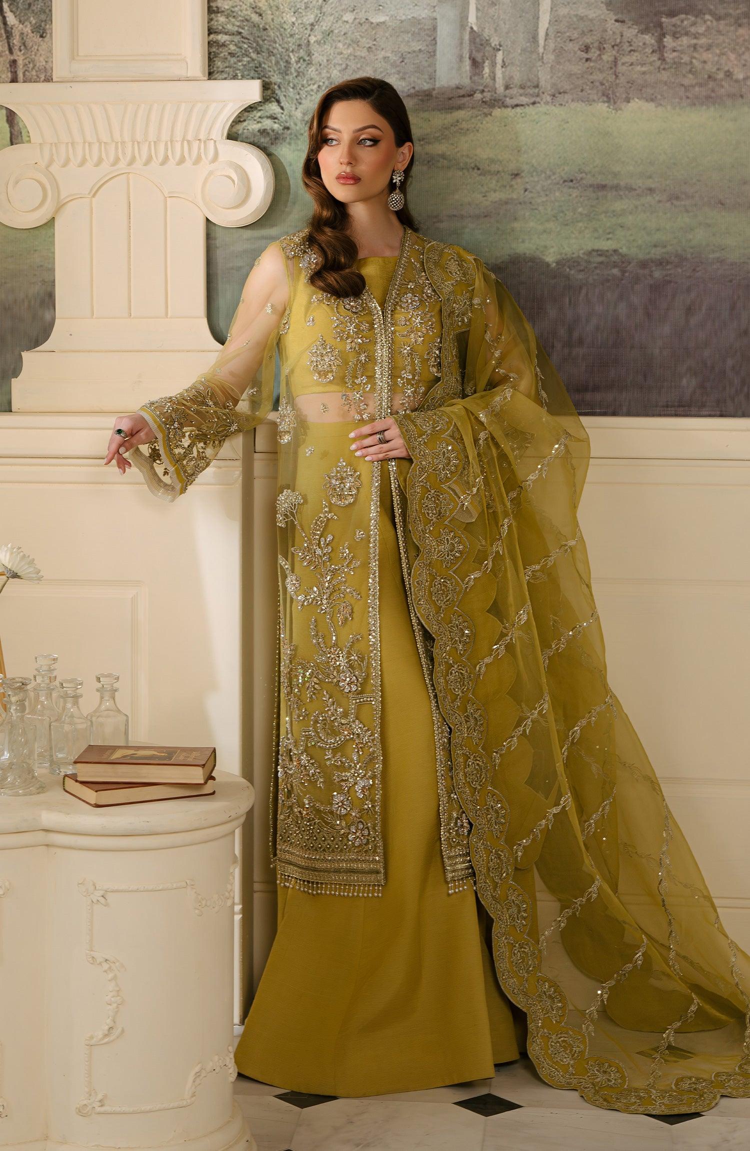 Reve Royal By Fabiha Fatima Unstitched 3 Piece Formals Collection'2025-Citrine