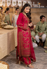 Asim Jofa Shehnai Festive Ajsh-09 Embroidered Raw Silk 3 Pcs