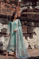 Gulmina Unstitched 3 Piece Luxury Lawn Vol-02 Suit-Peridot Mist