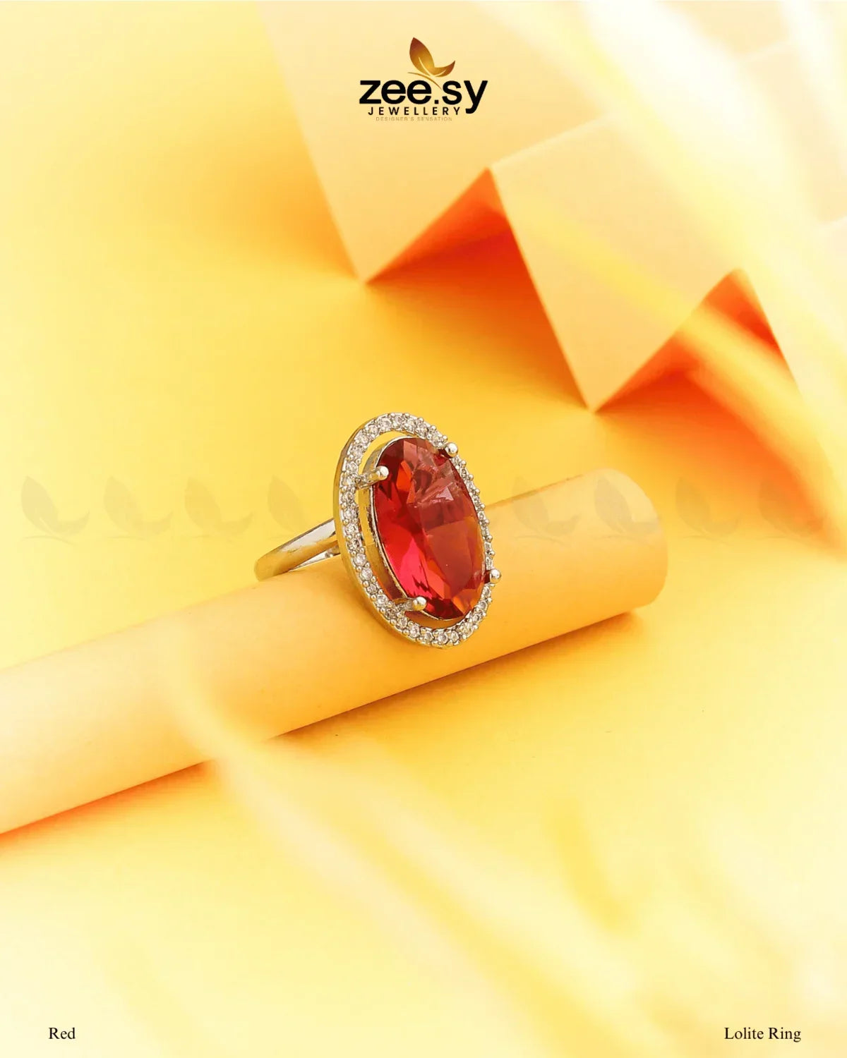 Lolite Ring Red - Zeesy Jewellery