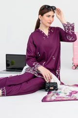 Modern Saheli By Tawakkal Stitched 3 Piece Fancy Emb Lawn Suit-D-3781
