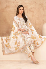 Mahabbah By Tawakkal Stitched 3 Piece Fancy Emb Lawn Vol-01 Suit-D-3797