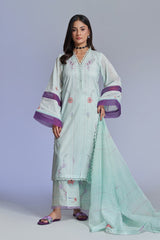 The Affordables By Mariam Malik Unstitched 3 Piece Digital Printed Lawn Collection'2025-Icy Mint