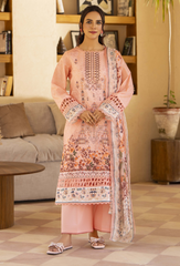 Zarwisha By Humdum Unstitched 3 Piece Digital Printed Emb Lawn Collection'2025-D-01