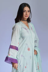 The Affordables By Mariam Malik Unstitched 3 Piece Digital Printed Lawn Collection'2025-Icy Mint
