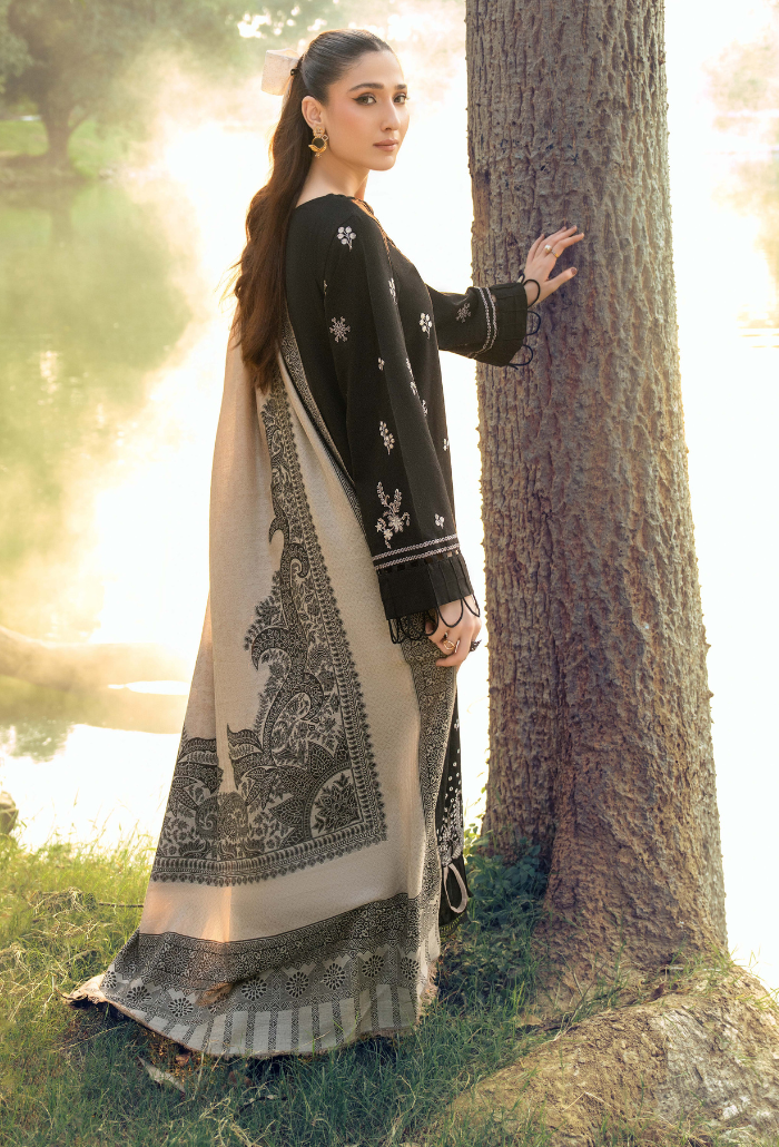 Onora By Humdum Unstitched 3 Piece Emb Khaddar Winter Collection'2024