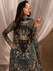 Anayra Amal - Siyah - Black Long Shirt With Azaar Pants & Dupatta