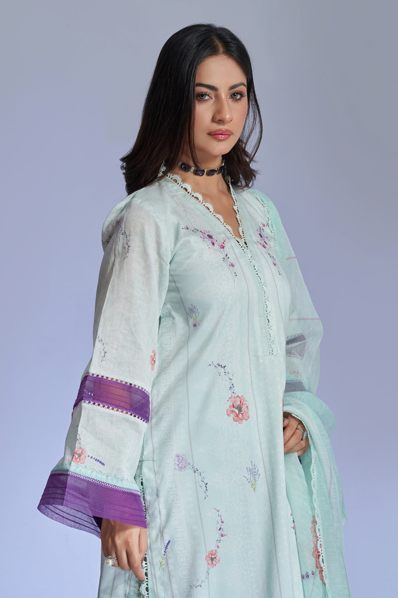 The Affordables By Mariam Malik Unstitched 3 Piece Digital Printed Lawn Collection'2025-Icy Mint