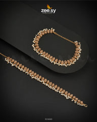 Zephyr Delicate Shimmer Anklets Champagne - Zeesy Jewellery