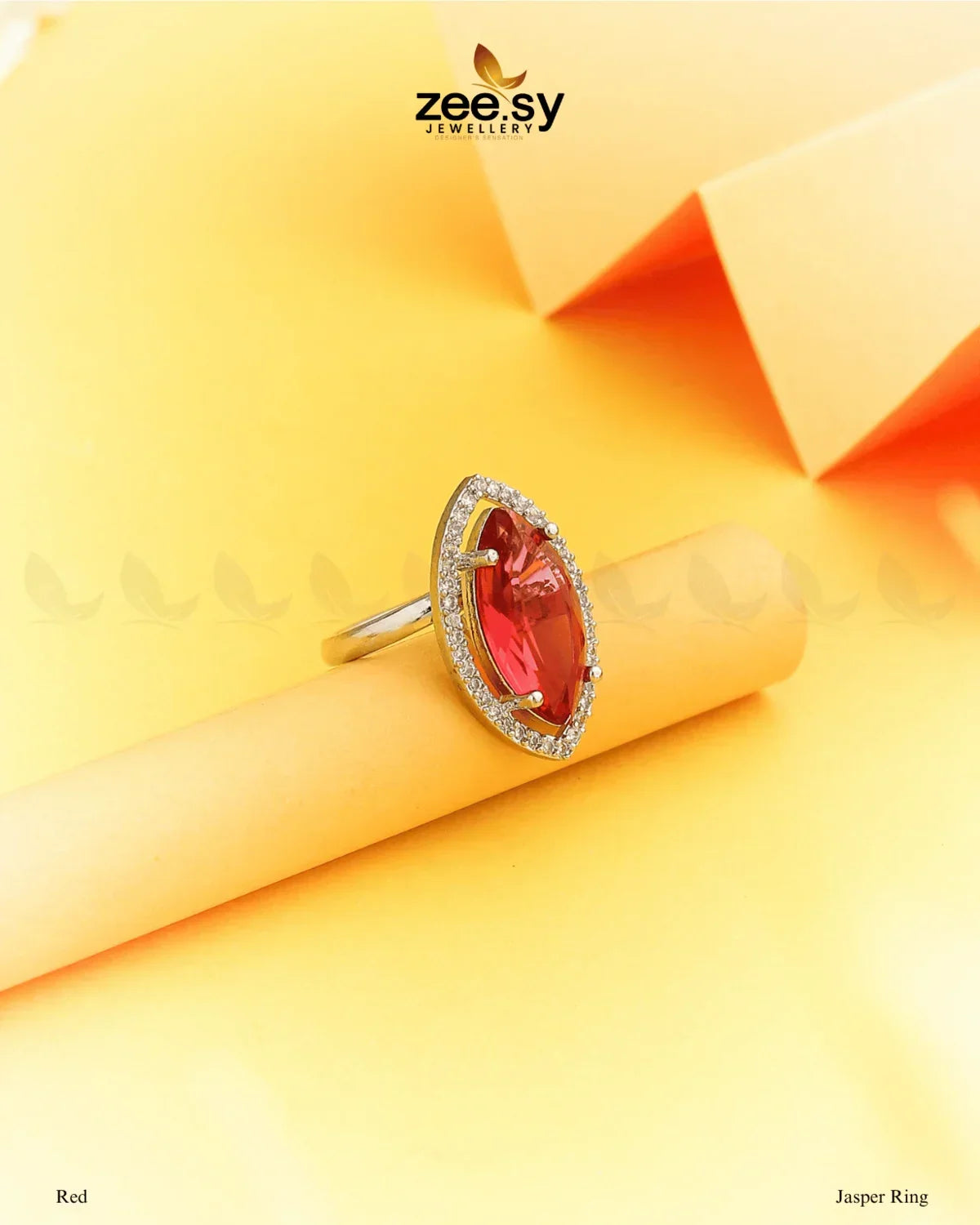 Jasper Ring Red - Zeesy Jewellery