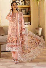 Zarwisha By Humdum Unstitched 3 Piece Digital Printed Emb Lawn Collection'2025-D-01