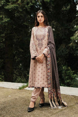 Coco by Zara Shahjahan Unstitched 3 Piece Winter Suit-ZW22-3A