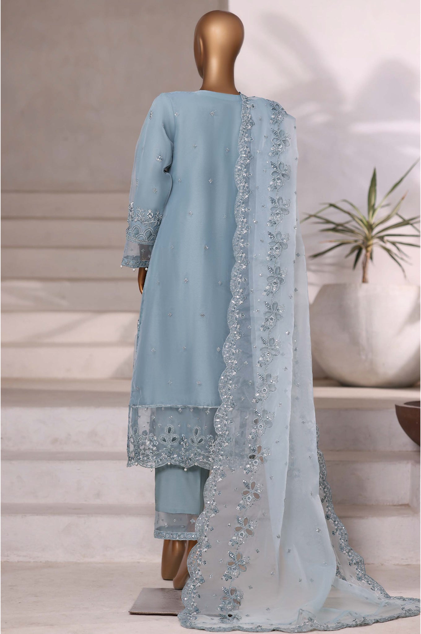 Mahpara by Sada Bahar Stitched 3 Piece Festive Formals Vol-18 Collection'2025-3D-6-Azure
