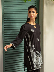 TNG Stitched 2 Piece Cotton Lawn Collection'2024-Noir (Black)