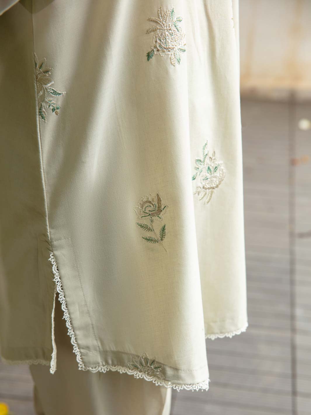 TNG Stitched 2 Piece Cotton Lawn Collection'2024-Pearl (Whitish Grey)