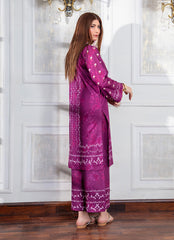 Daily Chic - Ahlam By Safa Textile Stitched 1 Piece Summer Shirt-Elegant Maroon Printed