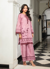 Ahlam By Safa Textile Stitched Co-Ords Lawn Suit-Tea Pink Printed Bell Sleeve