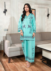 Ahlam By Safa Textile Stitched Co-Ords Lawn Suit-Mint Green Fresh Look