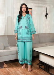 Ahlam By Safa Textile Stitched Co-Ords Lawn Suit-Mint Green Fresh Look
