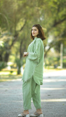 Urban Cut 2 Piece Cotton Embellished  Co- Ord Set