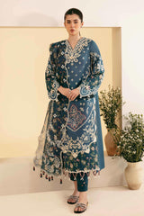 Qlinekari By Qalamkar Unstitched 3 Piece Emb Lawn Suit-SQ-05-Ela