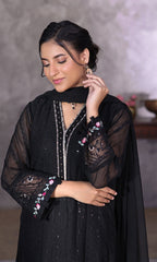 Shamooz Stitched 3 Piece Formals Suit-I-CH-0016-Rich Black