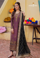 Asim Jofa Abresham '23 Ajab-17 Embroidered Lawn Silk 3 Pcs