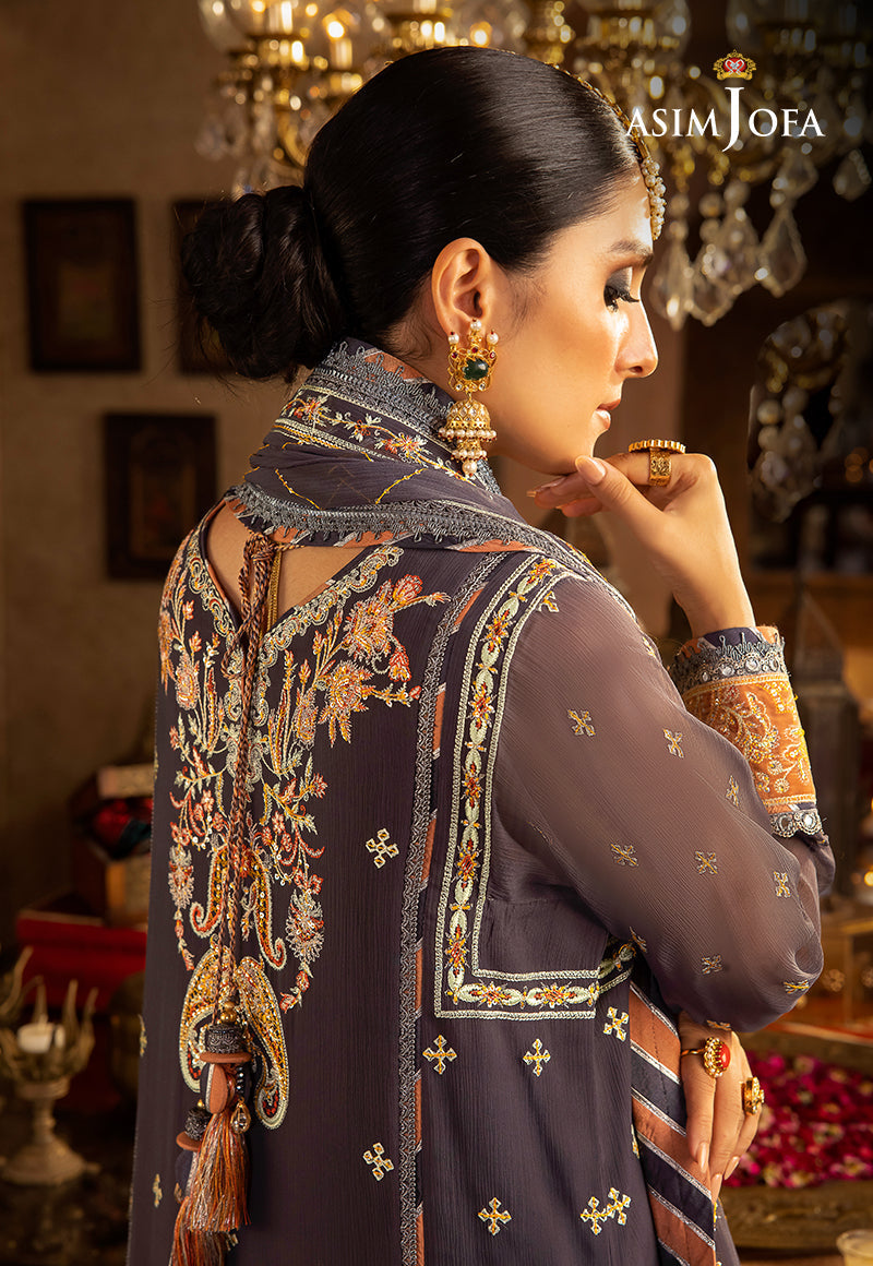 Asim Jofa Velvet Festive Ajvf-04 Embroidered Chiffon 3 Pcs