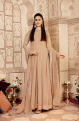 Kalidaar Frocks By Asma & Sidra Stitched Formals Suit-Norah (Plain Chiffon Frock)