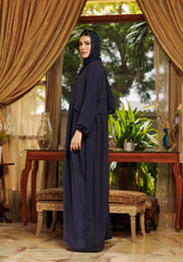 Abaya.Pk Loop Button Blue Abaya