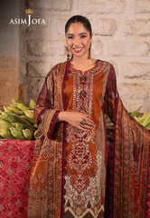 Asim Jofa Aira Summer Prints Ajar-20 Embroidered Lawn 3 Pcs