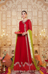 Kalidaar Frocks By Asma & Sidra Stitched Formals Suit-Raspberry