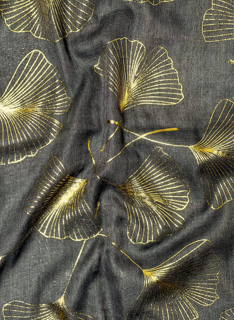 Hijab Ul Hareem Golden Foil Hijab