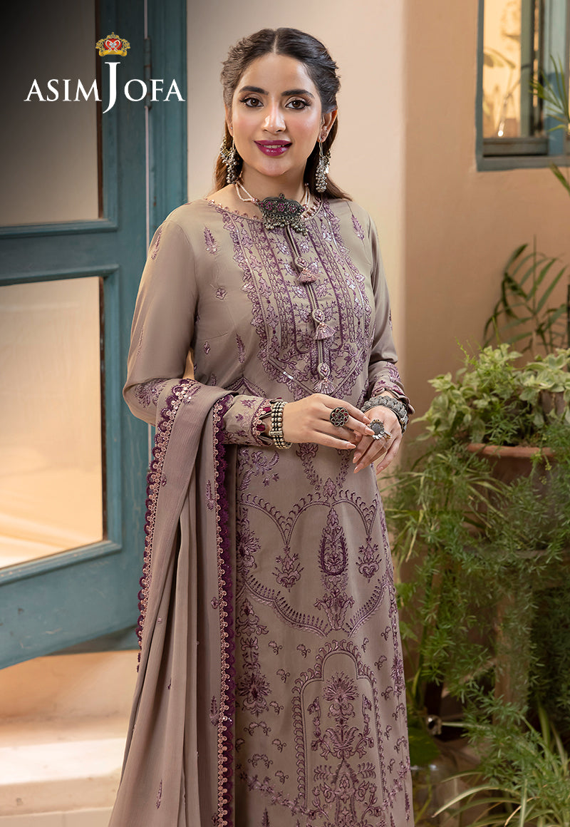 Asim Jofa Designers Limited Edition Ajswd-23 Embroidered Stitched 3 Pcs
