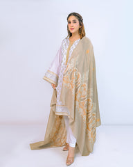 Ayla Studio Embroidered Pashmina Shawl-Inara