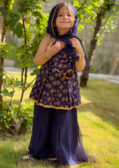 Modest Stitched 3 Piece Festive Formals Vol-02 Suit-11270-Blu