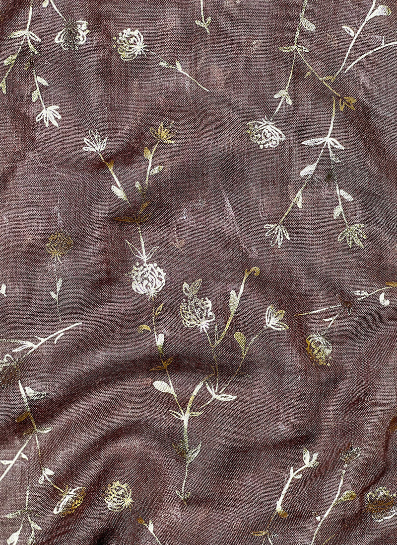 Hijab Ul Hareem Gold Foil Floral Hijabs