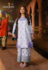 Asim Jofa Eid Signature Ajubf-27 Printed Embroidered Lawn 2 Pcs