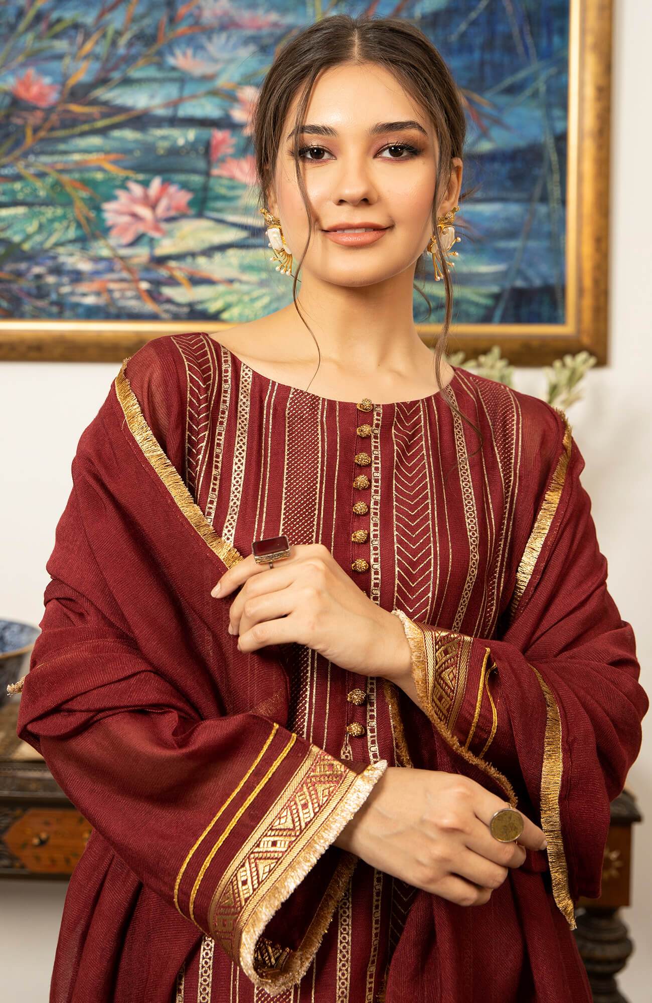Joy Pret By Zaaviay Stitched Petunia (Three Piece)