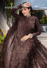 Asim Jofa Shadow Work '23 Ajsw-04 Embroidered Paper Cotton 3 Pcs