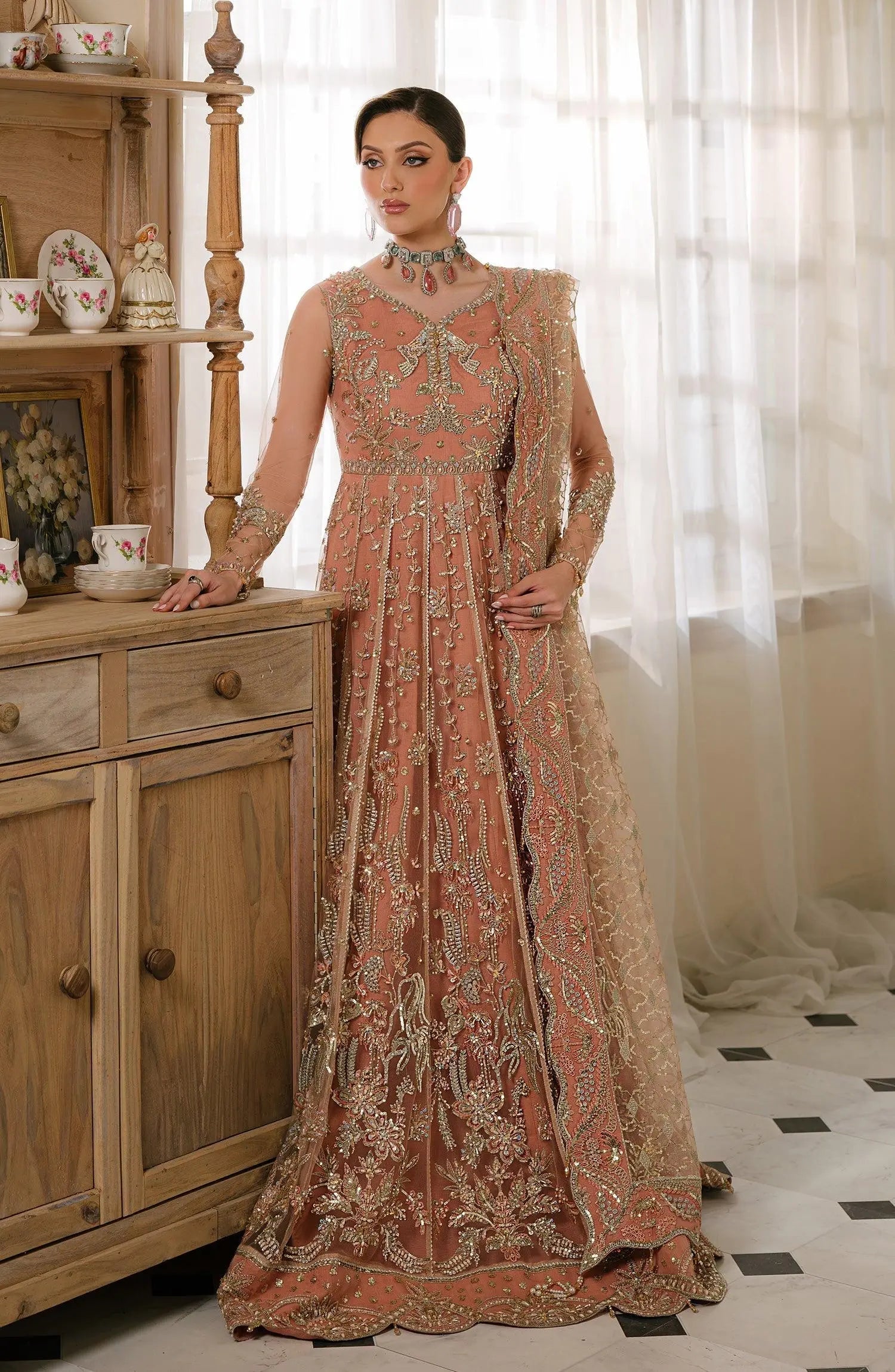 Reve Royal By Fabiha Fatima Unstitched 3 Piece Formals Collection'2025-Spinel