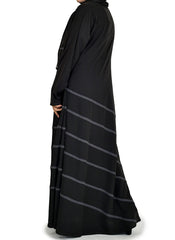 Hijab Ul Hareem Stripes Style Designer Abaya 0120-R-124